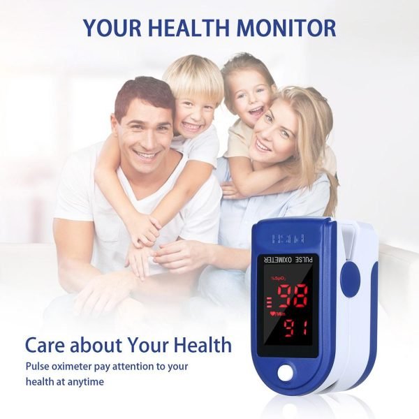 Fingertip Pulse Oximeter Blood Oxygen Saturation Detector Pulse Rate Monitor Portable Oximeter With Fingertip Puls Rate Monitor Portable Oximeter - My Store