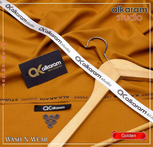Al Karam Wash N Wear Mustard