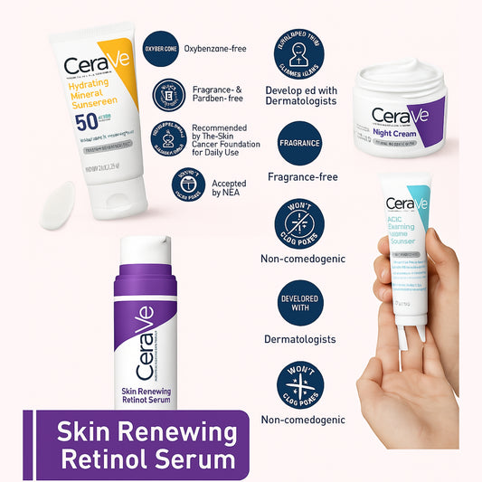Ultimate 4-in-1 Glow Boosting Skincare Bundle — CeraVe Powered Elegance